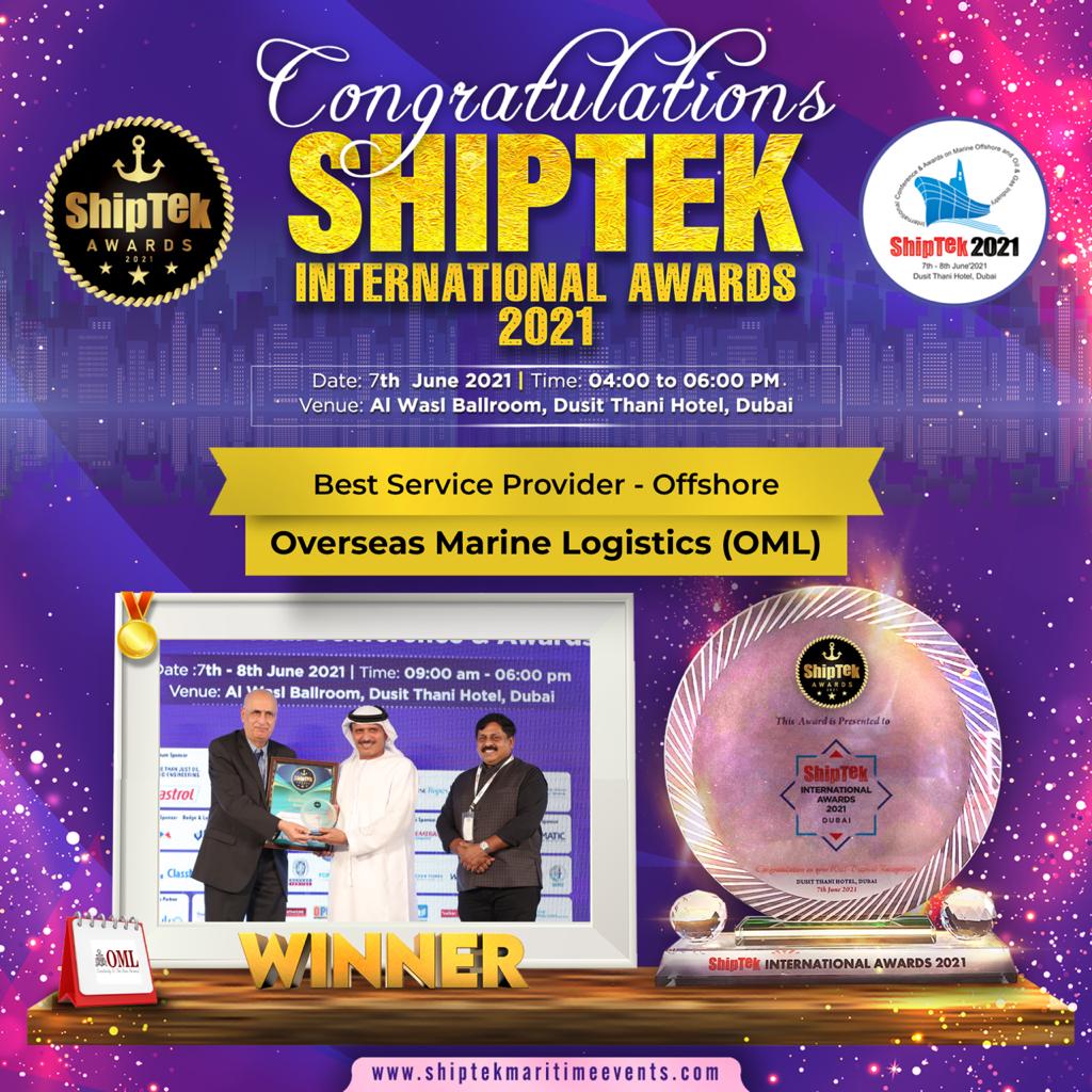SHIPTEK INTERNATIONAL AWARDS 2021